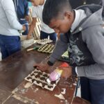 Planting in egg tray